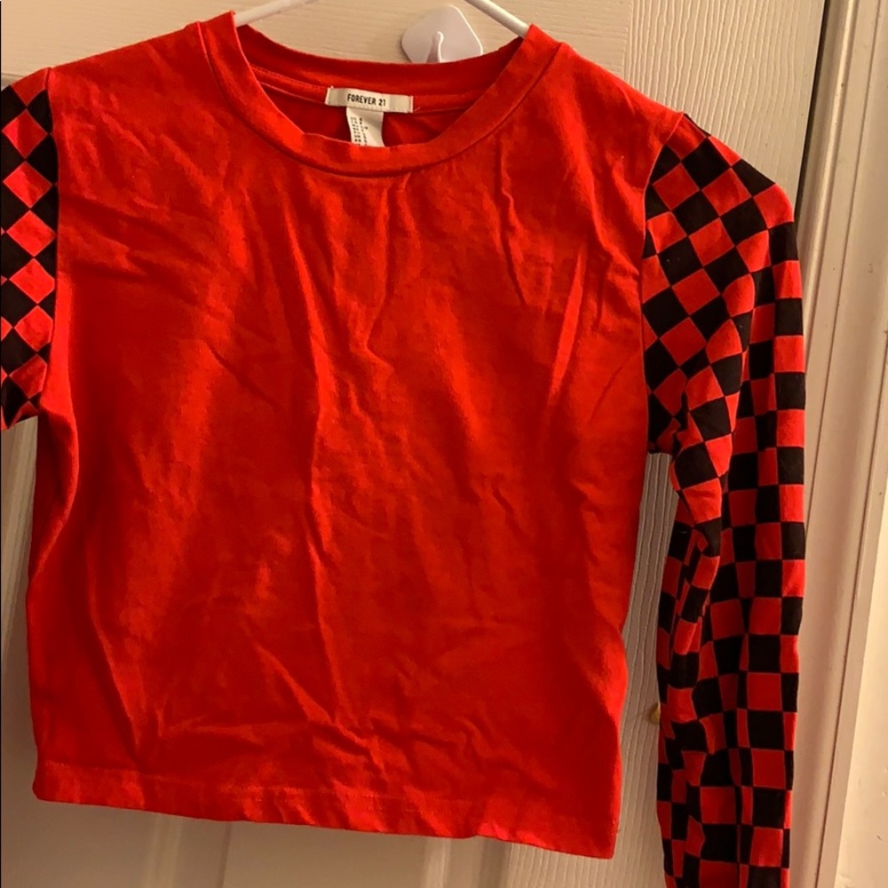 forever 21 checkered print shirt